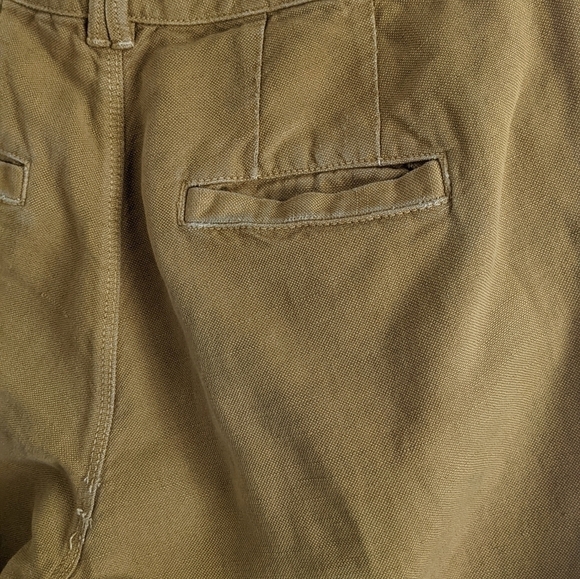 MADEWELL Linen Cotton Blend Mustard Skinny Pants 0 - Picture 9 of 12